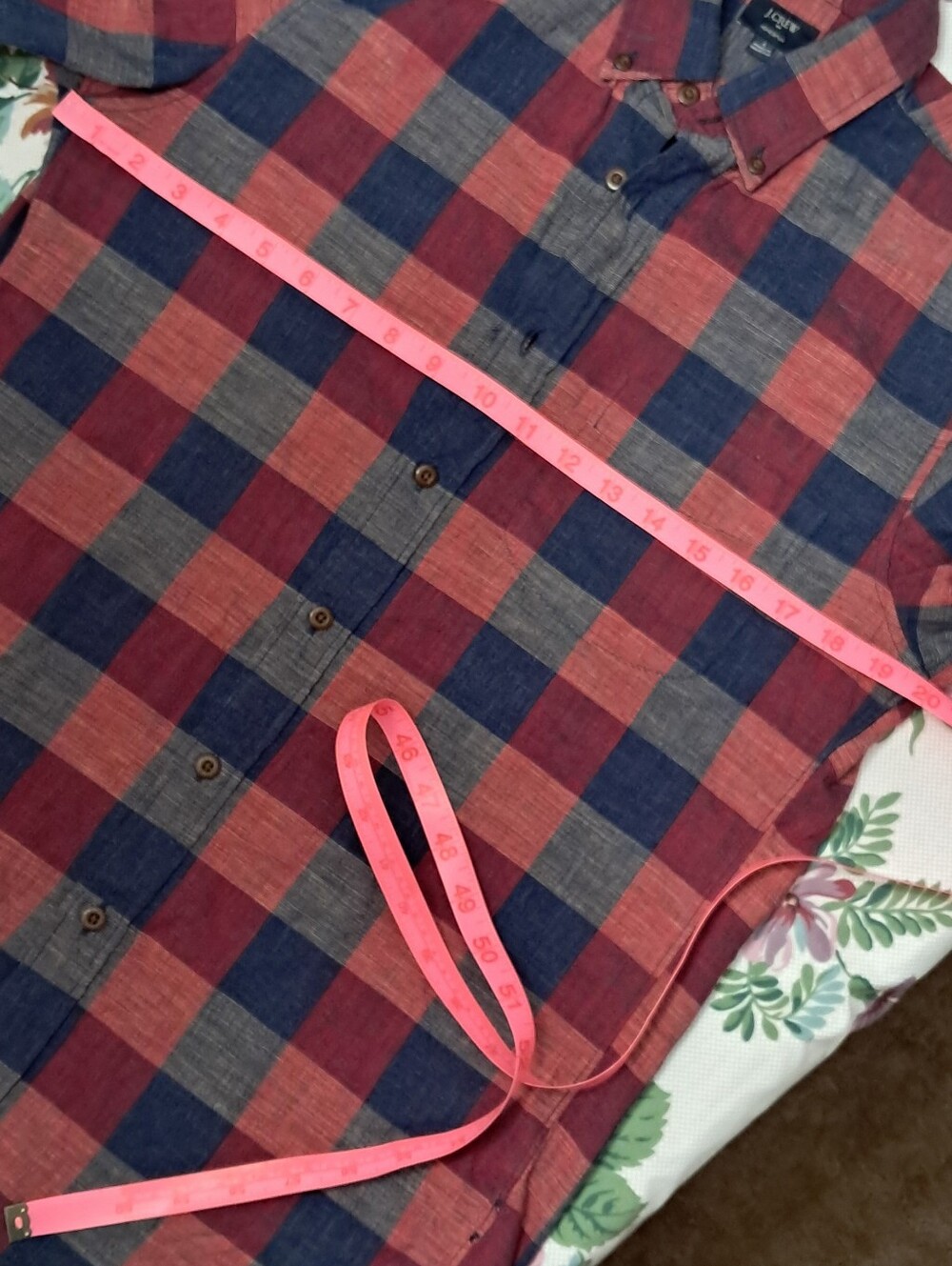 J. Crew Men's Plaid Shirt, %100 Cotton, Sz. Small Slim Fit - Picture 6 of 11